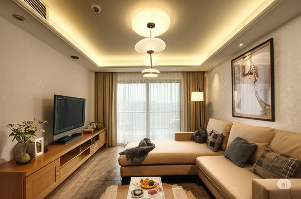 天井に設置された火災報知器